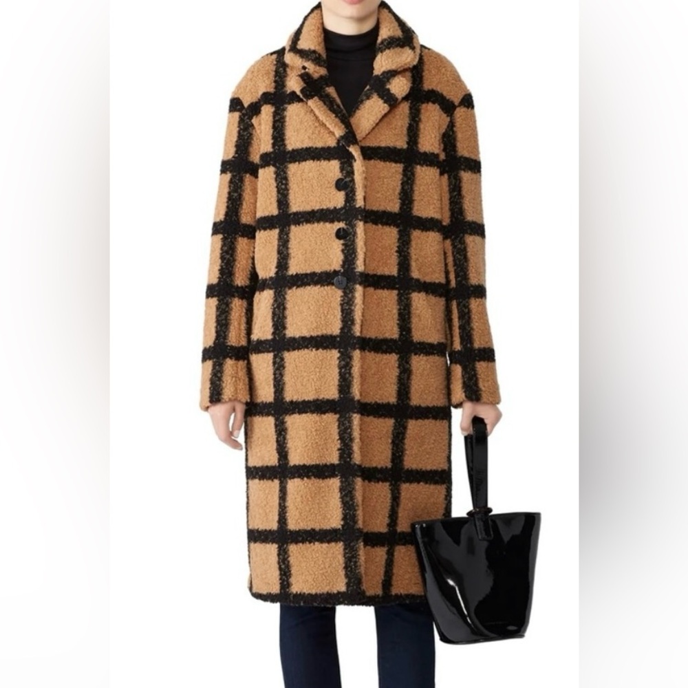 NVLT Tan and Black Checkered Coat